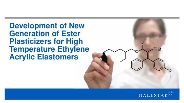 generation of ester