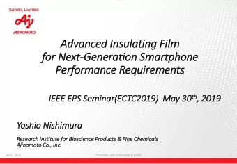 for Next  xt-Generation Smartphone  Performance Requirements May 30 th th ,  IE  IEEE EPS