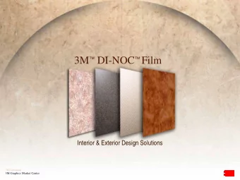 3M  DI-NOC  Film  Interior &amp; Exterior Design Solutions  3M Confidential  3M Confidential