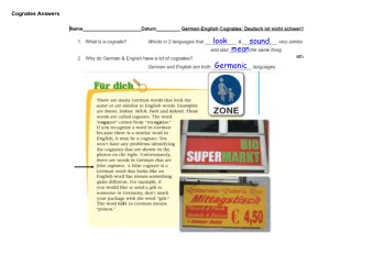 Germanic  Cognates Answers  father  thief  thing  thirst  thanks  thorn  brother  bath  thousand