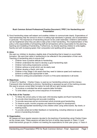 Handwriting and Presentation PPD for Rush Common School - Final - Approved  Page 1  6) Shared and