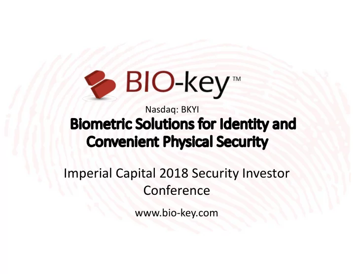 biometric solutions for id identity an and convenient