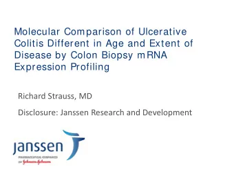 Molecular Comparison of Ulcerative  Colitis Different in Age and Extent of  Disease by Colon Biopsy