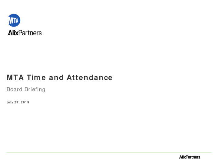 mta tim e and attendance