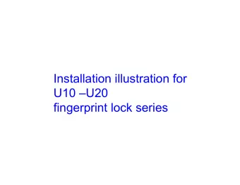 Installation illustration for  U10 U20  fingerprint lock series Step 1  Mark the centerline of