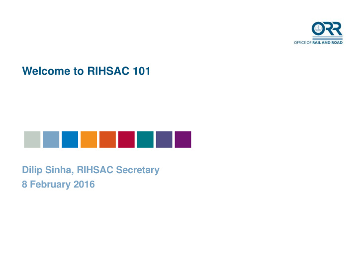 welcome to rihsac 101