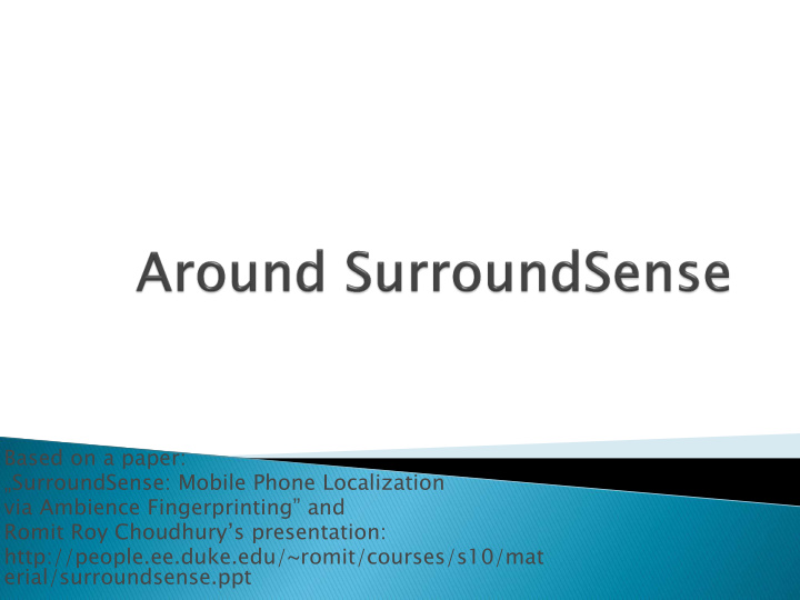 surroundsense mobile phone localization