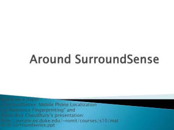 SurroundSense: Mobile Phone Localization via Ambience Fingerprinting  and Romit Roy