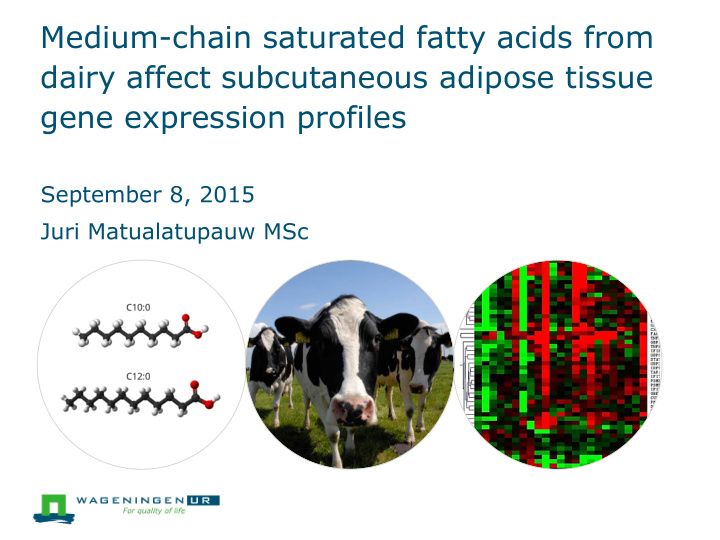 medium chain saturated fatty acids from