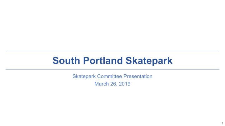 south portland skatepark