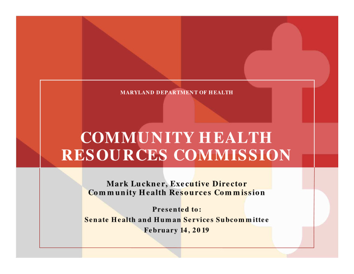 community health resources commission