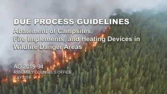 AO 2019-94  ASSEMBLY COUNSELS OFFICE  JULY 2019  1. Examples of Anchorage Fires  2. Due Process