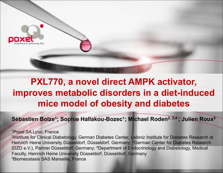pxl770 a novel direct ampk activator improves metabolic