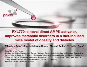 PXL770, a novel direct AMPK activator,  improves metabolic disorders in a diet-induced  mice model