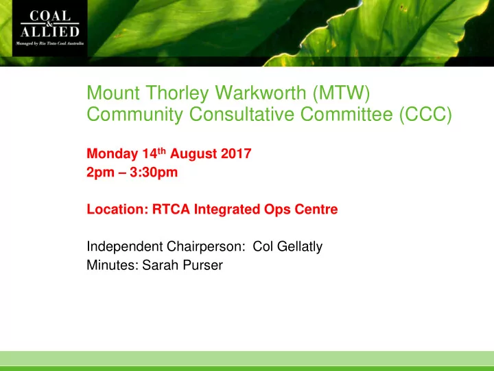 mount thorley warkworth mtw