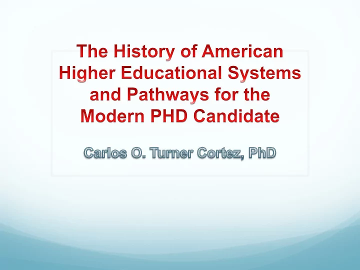 history of colonial and early american higher education