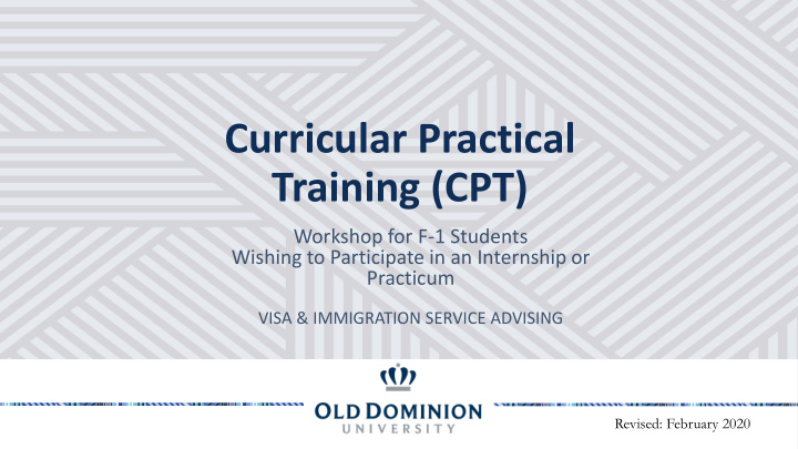 curricular practical training cpt