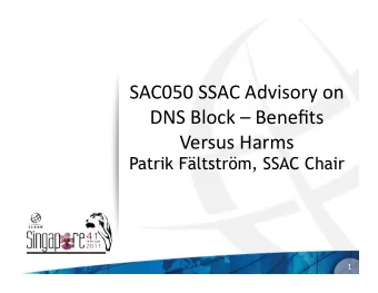 SAC050SSACAdvisoryon  DNSBlockBenefits  VersusHarms  Patrik