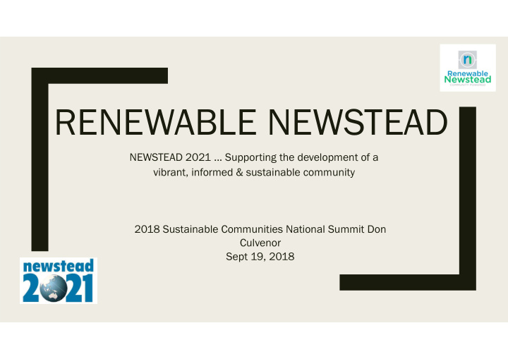 renewable newstead