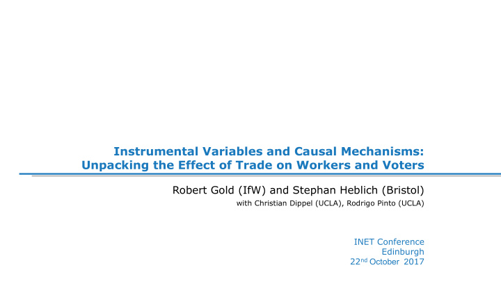 instrumental variables and causal mechanisms unpacking