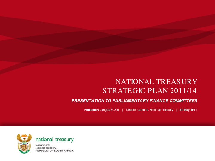 national treasury strategic plan 2011 14