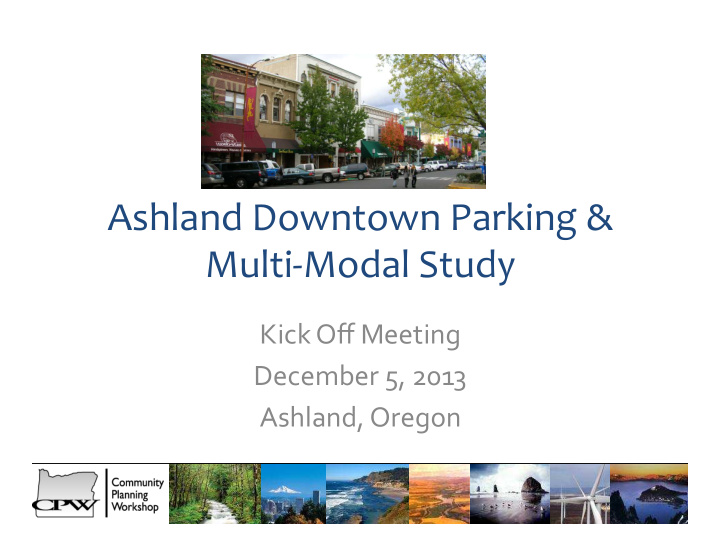 ashland downtown parking amp multi modal study