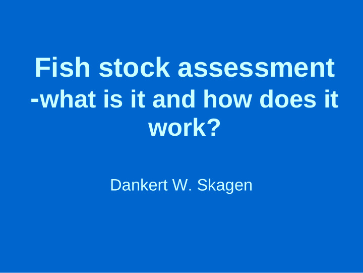 fish stock assessment