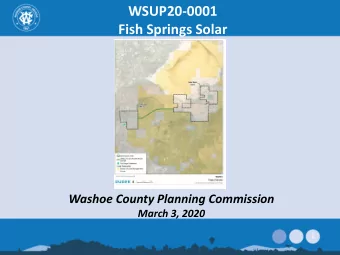 WSUP20-0001  Fish Springs Solar  Washoe County Planning Commission  March 3, 2020  1