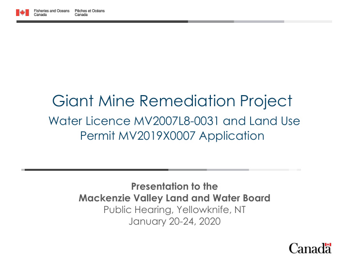 giant mine remediation project