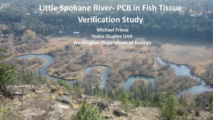 little spokane river pcb in fish tissue verification study