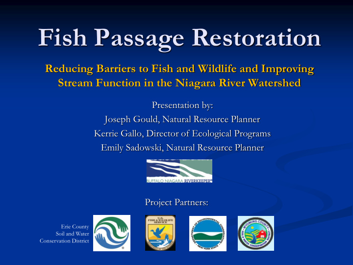 fish passage restoration