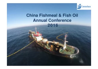 China Fishmeal &amp; Fish Oil  A  Annual Conference  l C  f  2016  2016  PELAGIC QUOTAS vs LANDINGS