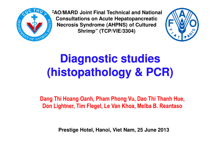 diagnostic studies diagnostic studies histopathology amp