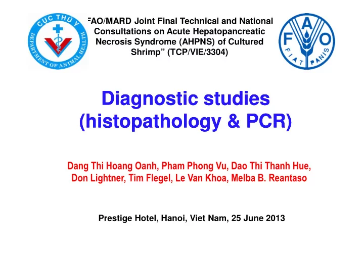diagnostic studies diagnostic studies histopathology amp