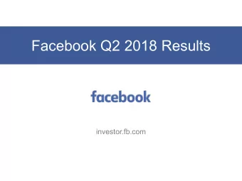 Facebook Q2 2018 Results  investor.fb.com  Daily Active Users (DAUs)  In Millions  Rest of World