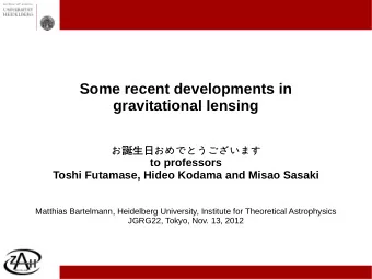 Some recent developments in  gravitational lensing    to