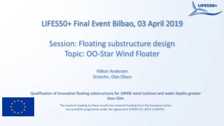 session floating substructure design