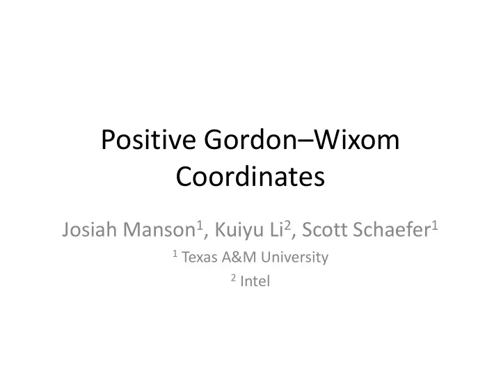 coordinates
