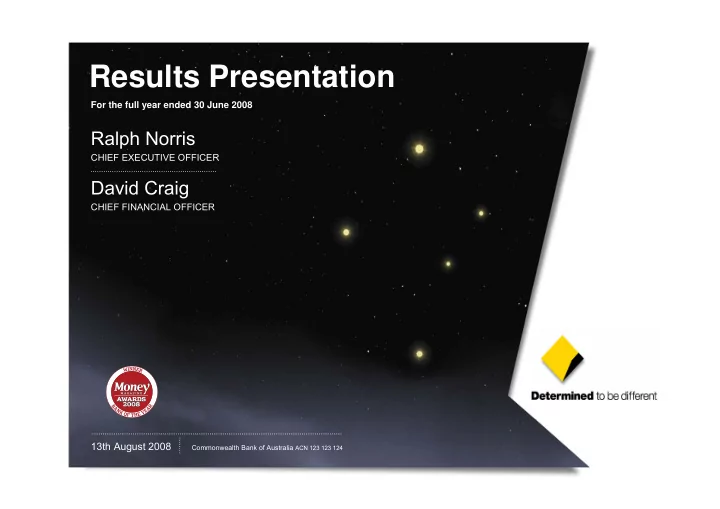 results presentation