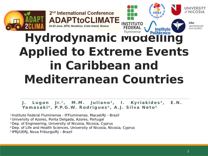 environmental hydrodynamic modelling applied to extreme