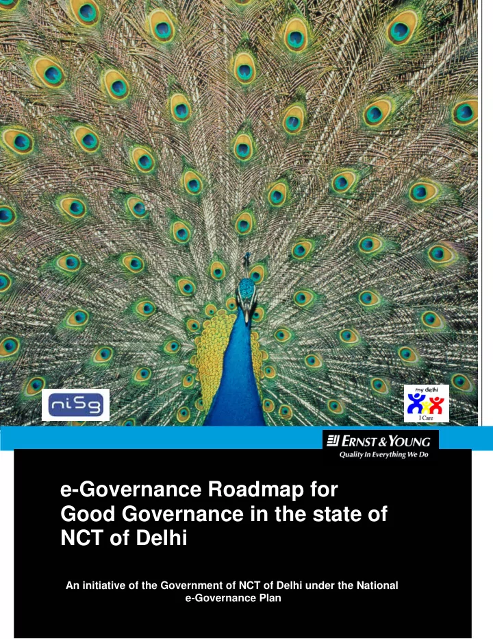 e governance roadmap for good governance in the state of