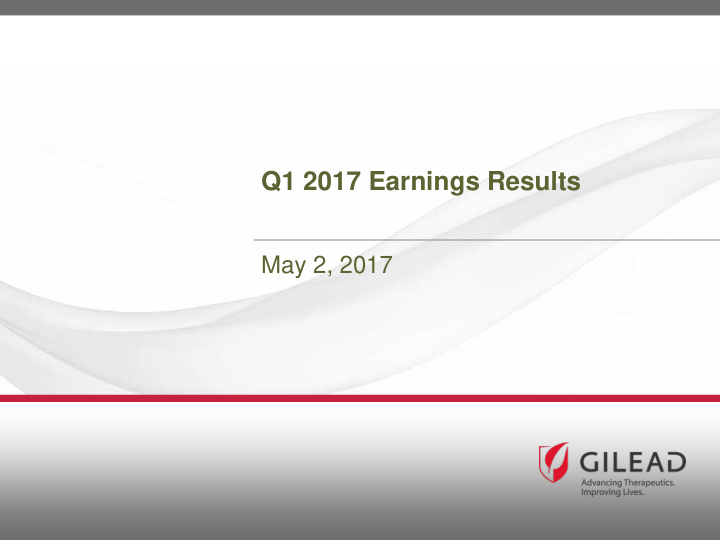 q1 2017 earnings results