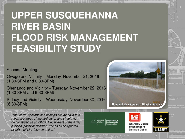 upper susquehanna river basin flood risk management