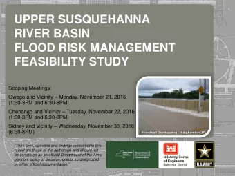 UPPER SUSQUEHANNA  RIVER BASIN  FLOOD RISK MANAGEMENT  237  217  200  80  252  237  217  200  119