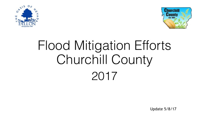 flood mitigation efforts churchill county