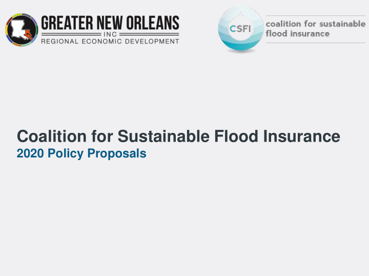 coalition for sustainable flood insurance