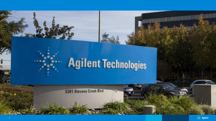 1 agilent press conference
