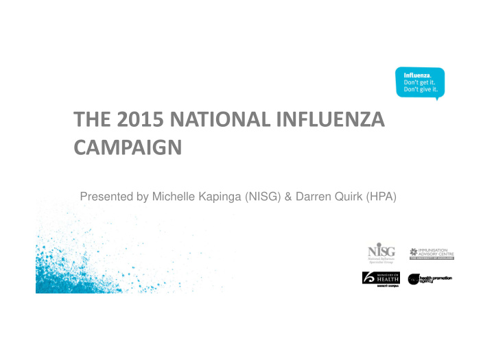 the 2015 national influenza campaign
