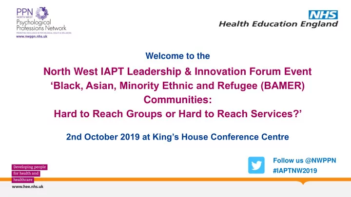 north west iapt leadership amp innovation forum event