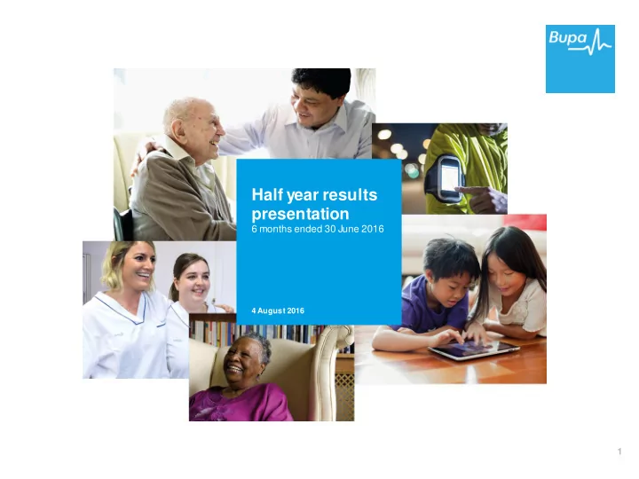 half year results presentation